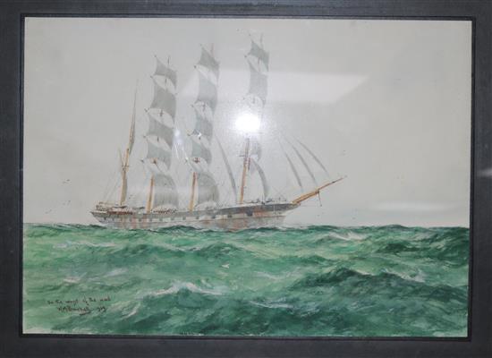 William Minshall Birchall (1884-1941), watercolour, On the Wings of the Wind, signed and dated 1929, 26 x 36cm
